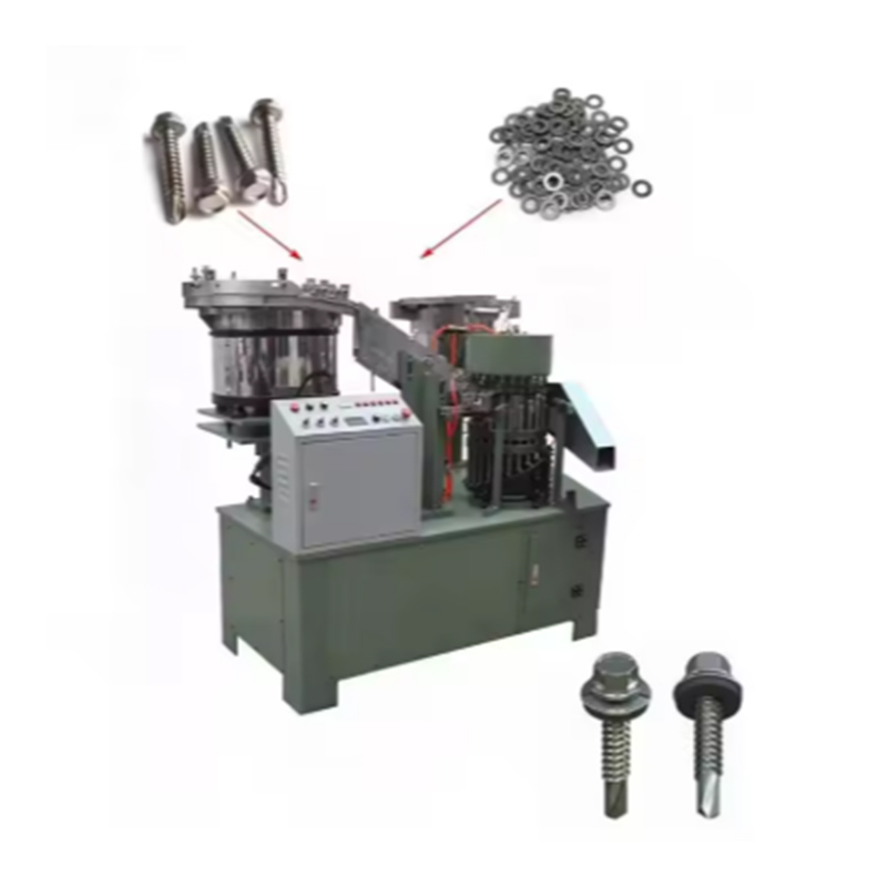 Stroj na montáž skrutiek podložky